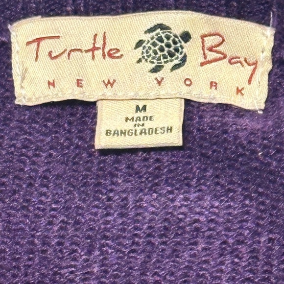 Turtle Bay New York - Purple Cable Knit Women's Sweater - Picture 4 of 6